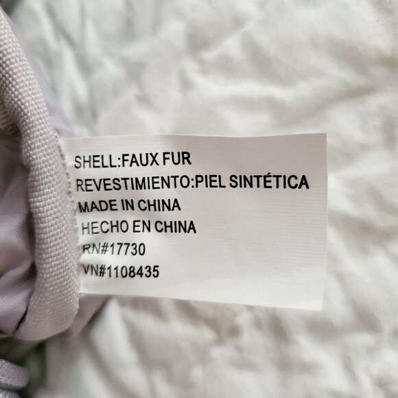 Faux Fur Fold-Over Snap Clasp Silver Tone Chain Gray Clutch Bag By Target - Picture 15 of 15